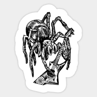 SEEMBO Spider Playing Guitar Guitarist Musician Music Band Sticker